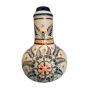 Ceramist Extra Anejo Tequila Hand Painted Mexico Empty Bottle